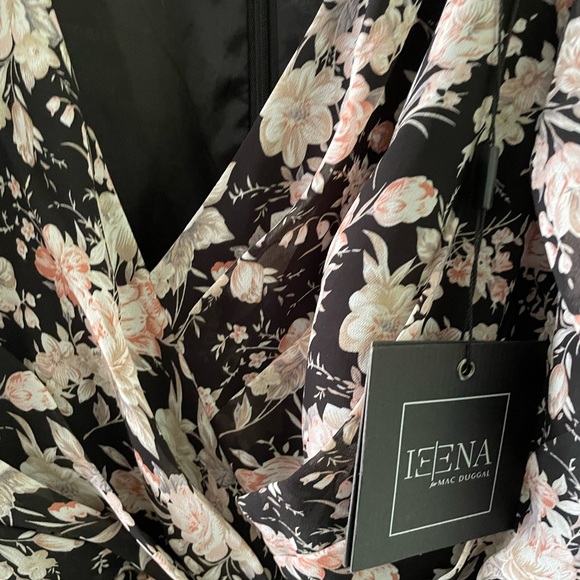 Mac Duggal Black and Pink Floral Maxi Dress - Picture 14 of 15